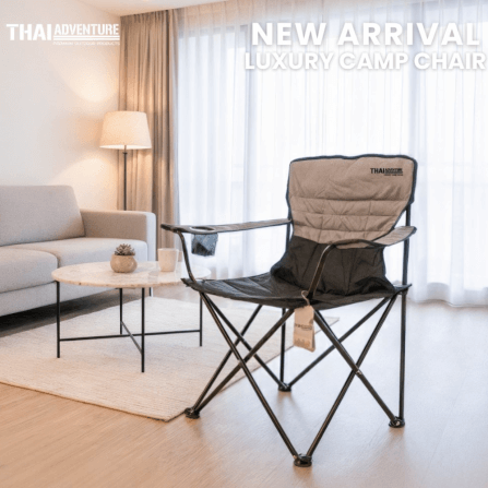 เก้าอี้สนาม THAI ADVENTURE รุ่น LUXURY CHAIR สีเทา/ดำ_3